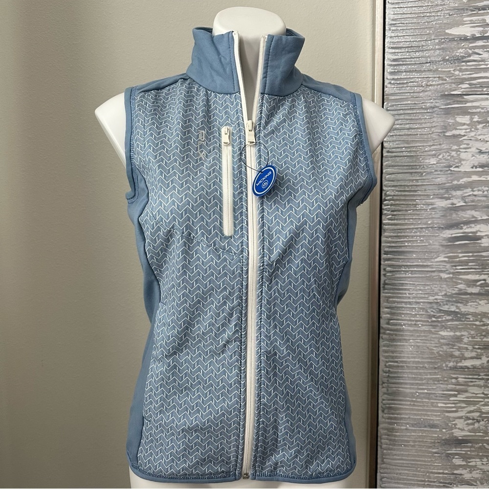 RLX Ralph Lauren Womens Print-Front French Terry Full-Zip Vest Size XS